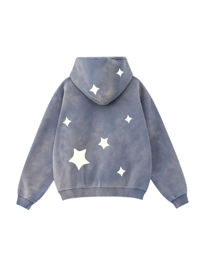 Righteous Denim Blue Zip Up Oversized