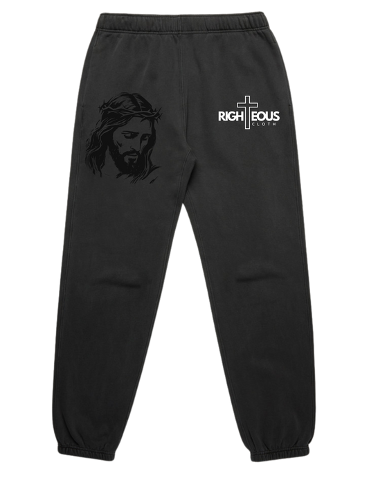 Faded Jesus Graphic Sweatpants